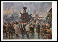 Russland 1929, Propagandakarte, Motiv und Erhaltung siehe Abbildung.