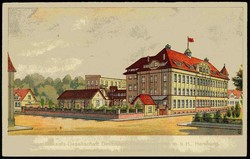 Konsumvereine: Zigarettenfabrik in Hockenheim (Baden), Motiv, ...