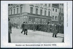 Wahlrechtsdemonstration Dresden 3. Dezember 1905, sehr selten. ...