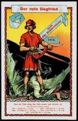 Mehrfarbige Propagandakarte zum Erfolg der Sozialdemokraten bei den ...