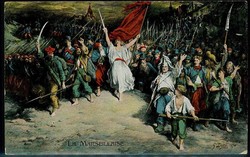 La Marseillaise, politische Propagandakarte um 1920, Erhaltung siehe ...