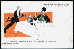 Edmund Ede, Karikatur-Karte der SPD über den 'Gruß aus dem ...