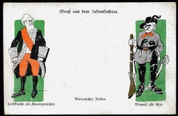 Edmund Ede, Karikatur-Karte der SPD über den 'Gruß aus dem ...