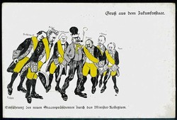 Edmund Ede, Karikatur-Karte der SPD über den 'Gruß aus dem ...