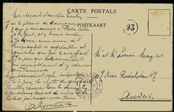 Belgien: 1912, politische Karikatur-Karte, gebraucht (Marke ...