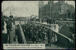 Belgien: August/September 1907, Les Troubles D'Anvers, gelaufen, kl. ...