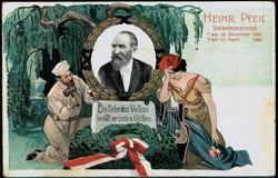 Erinnerungskarte an den Volkskomponisten Heinrich Pfeil, gelaufen ...