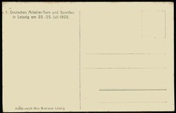 Erinnerungskarte an das 1. Deutsche Arbeiter- Turn- und Sportfest in ...