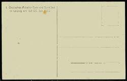 Erinnerungskarte an das 1. Deutsche Arbeiter- Turn- und Sportfest in ...