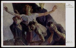 Wiener-Kunstkarte mit Bild 'Die Verhetzten' von Erich A. Lamm, ...