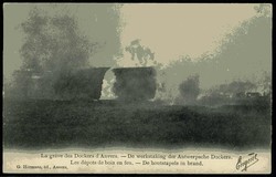 Streik in Antwerpen, Fotokarte von Streik-Auseinandersetzungen in ...