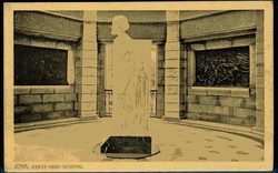 Jena, Gedenkkarte für das Ernst-Abbe-Denkmal, um 1910, ungebraucht, ...