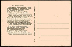 Bergbau, Erinnerungskarte 'Ein Bergmann auf der Reise durch Europa, ...