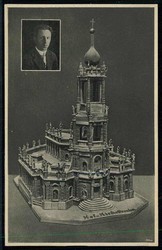 Dresden, Fotokarte der Hofkirche, erstellt aus Zigarrenkisten in 670 ...