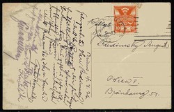 Fotokarte Denkmal von Senator Josef Hybes, gelaufen 1926, eine Marke ...