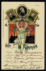 Politische Karte für Gleichheit, Freiheit und Brüderlichkeit, ...