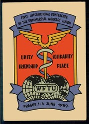 Erinnerungskarte an den WFTU-Kongress in Prag 1959, ungebraucht, gute ...