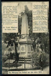 Mannheim, Karte mit Denkmal 'Den Märtyrern der Freiheit aus dem ...