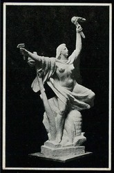 Fotokarte eines Arbeiter-Denkmales, datiert Prag 1921, ungebraucht, ...