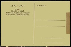 Ereigniskarte 1897 - 1927, mit Hammer und Feder, ungebraucht, rs. ...