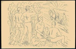 Politische Kunstkarte mit sozialem Hintergrund, ungebraucht, gute ...