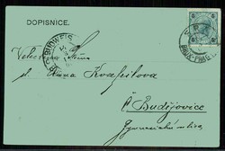 Politikkarte zum 1. Mai mit Freiheitskämpfer Macha, gelaufen Budweis ...