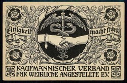 Werbekarte für den Kaufmännischen Verband für weibliche ...