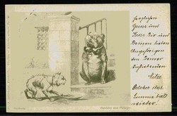Satire-Karte 'Patrizier und Plebejer' mit Hunden, gelaufen Wien 1910, ...