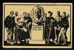 Erinnerungskarte zum 100. Geburtstag von Alfred Krupp 1912, als ...