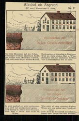Thematik-Karte 'Anti-Alkohol', hier 'Alkohol als Abgrund', um 1910, ...