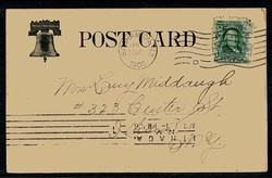 Humorkarte über die Arbeitszeit, gelaufen 1906, gute Erhaltung.