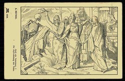 Erinnerungskarte an die Revolution 1848, hier Zeichnung von A. Rethel ...