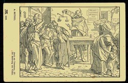 Erinnerungskarte an die Revolution 1848, hier Zeichnung von A. Rethel ...