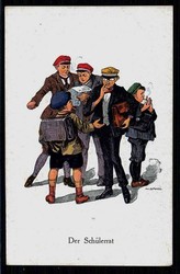 Thematik-Karte 'Der Schülerrat', um 1920, ungebraucht, gute ...