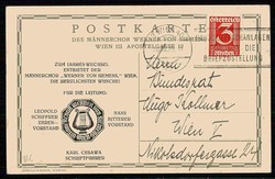 Erinnerungskarte des Männerchores Werner von Siemens aus Wien, mit ...