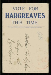 Sozialkritische Karte 'Free Trade', rs. mit Wahlempfehlung, gest. ...