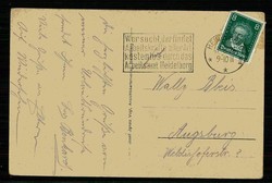 AK rs. mit Werbestpl. des Arbeitsamtes Heidelberg, etwas stockig, ...