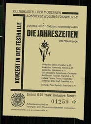 Thematik-Karte 'Freizeit/Erholung/Geselligkeit', hier Eintrittskarte ...