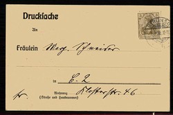 Hinweiskarte des Allgemeinen Deutschen Lehrerinnen-Verbandes auf eine ...