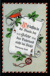 Patriotik-Karte, hier 'Parole vom Reichstagsabgeordneten Haase', als ...