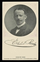 Erinnerungskarte an Edmund Reim, Chormeister des Gesangvereins ...