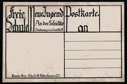 Kunst/Werbekarte für die freie Schule 'Neue Jugend', herausgegeben ...