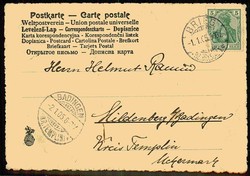 Neujahrskarte aus der Zeit des Kaiserreiches, echt gelaufen, ...