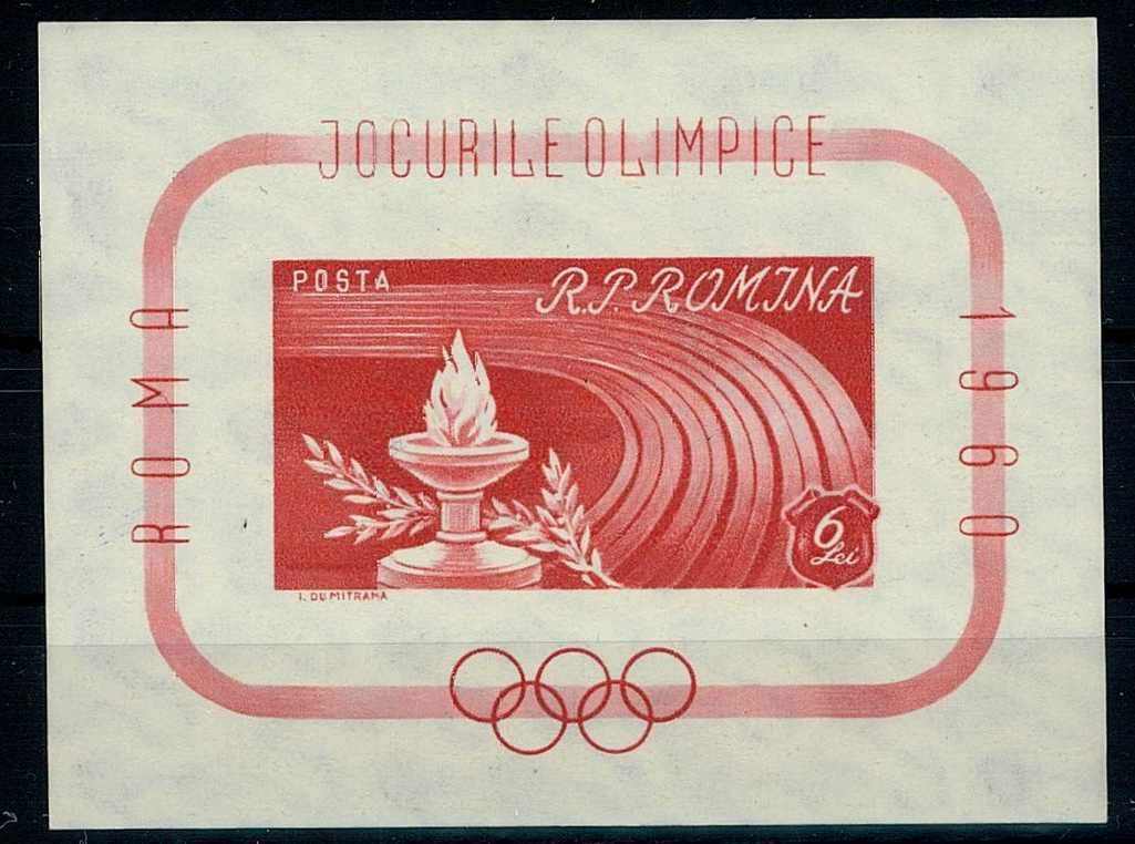 Olympische Sommerspiele-Block 1960, Erhaltung einwandfrei.