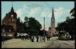 Hannover - Partie am Pferdeturm, gelaufen Juni 1908 nach Bad Pyrmont, ...