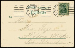 Lithokarte 'Gruss vom Schweizer Haus - Inhaber Otto Grote', mit ...