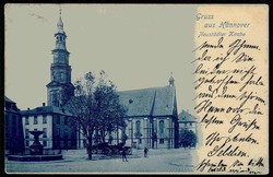 'Gruss aus Hannover Neustädter Kirche', gelaufen April 1901 nach ...