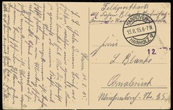 Hannover - Blick von der Waterloosäule, als Feldpost gelaufen August ...