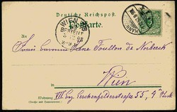 Lithokarte 'Hannover Marktkirche', gelaufen Dezember 1898 nach Wien ...