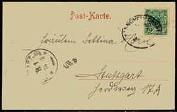 Hannover - Georgstraße mit Hannoverscher Bank, gelaufen per Bahnpost ...